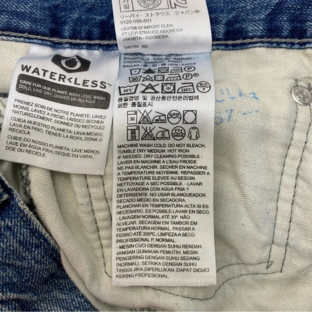 Levis‎ 505 Jeans Mens Blue 38x34 Straight Leg Regular Fit Classic Medium Wash